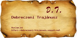 Debreczeni Trajánusz névjegykártya